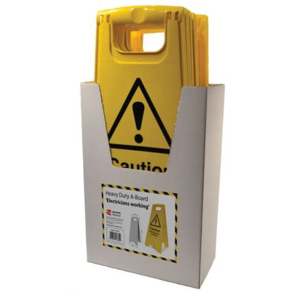 HEAVY DUTY A-BOARD BOX DEAL -CAUTION ELECTRICIANS WORKING