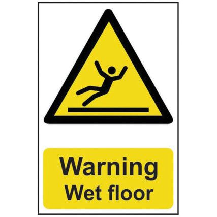 WARNING WET FLOOR - PVC (200X300MM)