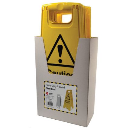 HEAVY DUTY A-BOARD BOX DEAL -WARNING WET FLOOR