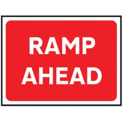 1050 X 750MM Ã‚Â TEMPORARY SIGN -RAMP AHEAD