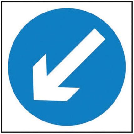 600 X 600MM TEMPORARY SIGN &FRAME- KEEP LEFT ARROW