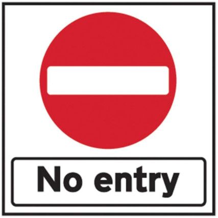 600 X 600MM TEMPORARY SIGN -NOENTRY