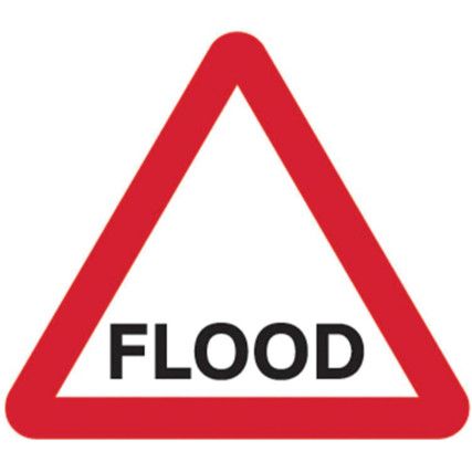 600MM TRI. TEMPORARY SIGN &FRAME- FLOOD