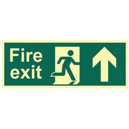 FIRE EXIT (MAN ARROW UP) -PHS(400 X 150MM)