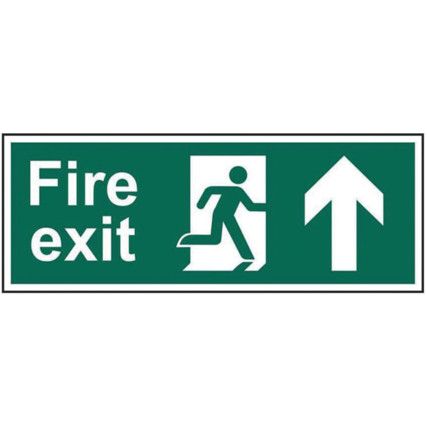 FIRE EXIT RUNNING MAN ARROW UPPVC(400 X 150MM)