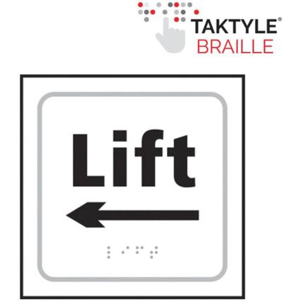 LIFT ARROW LEFT - TAKTYLE (150X150MM)