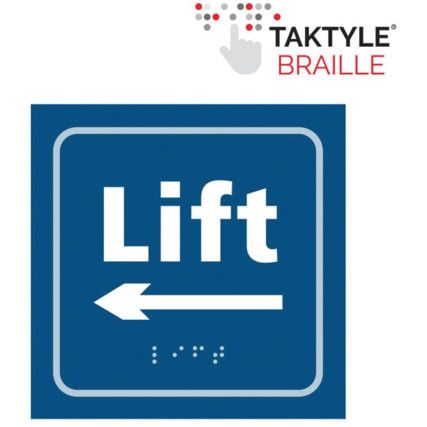 LIFT ARROW LEFT - TAKTYLE (150X150MM)