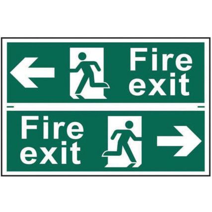 FIRE EXIT MAN RUNNING ARROWLEFT/RIGHT - PVC (300 X 200MM)