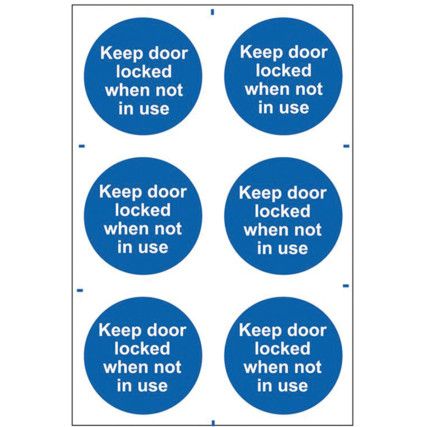 KEEP THIS DOOR LOCKED WHEN NOT INUSE - PVC (200 X 300MM)