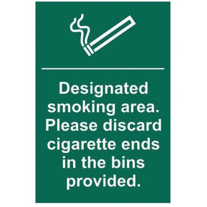 DESIGNATED SMOKINGAREA.PLEASEDISCARD CIGARETTE ENDS-PVC(200X300MM)