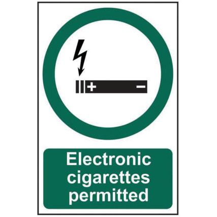 ELECTRONIC CIGARETTES PERMITTED -PVC (200 X 300MM)