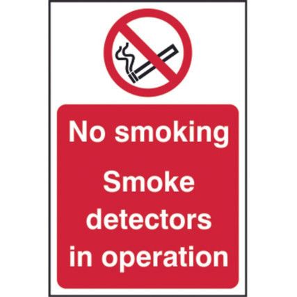 NO SMOKING SMOKE DETECTORS INOPERATION - SAV (200 X 300MM)