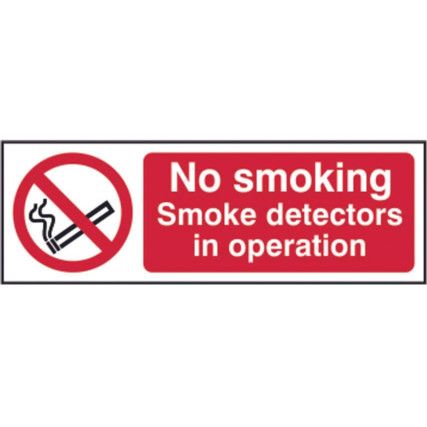 NO SMOKING SMOKE DETECTORS INOPERATION - SAV (300 X 100MM)