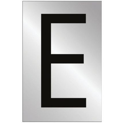 50MM POL. CHROME EFFECT -CHARACTER 'E'