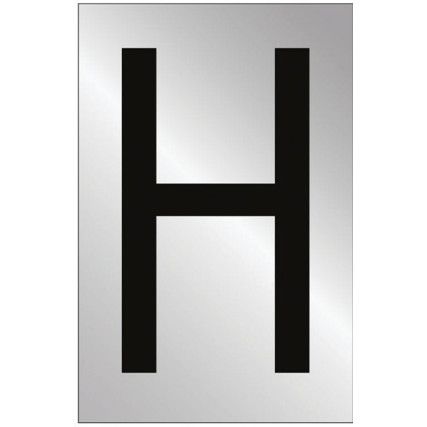 50MM POL. CHROME EFFECT -CHARACTER 'H'