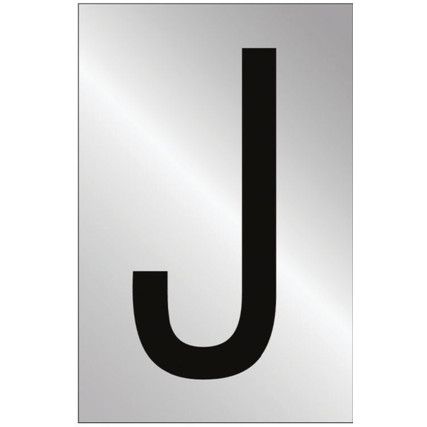 50MM POL. CHROME EFFECT -CHARACTER 'J'