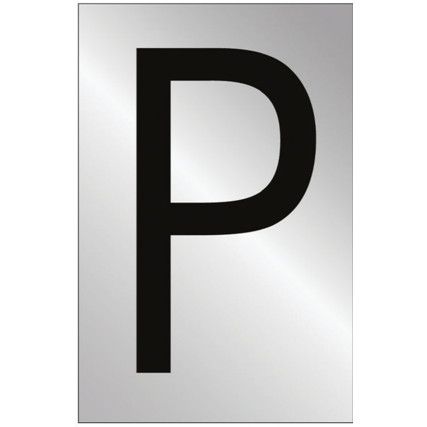 50MM POL. CHROME EFFECT -CHARACTER 'P'