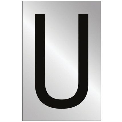 50MM POL. CHROME EFFECT -CHARACTER 'U'