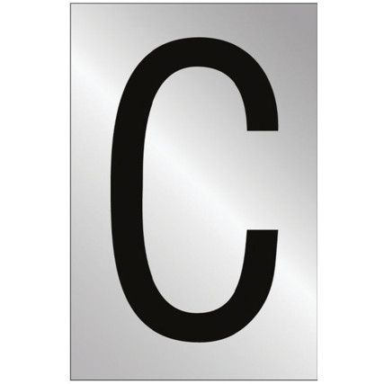 75MM POL. CHROME EFFECT -CHARACTER 'C'