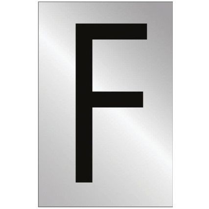 75MM POL. CHROME EFFECT -CHARACTER 'F'