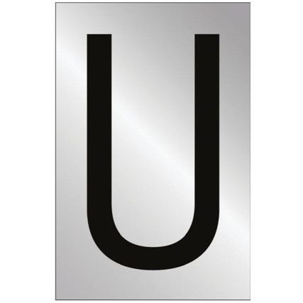 75MM POL. CHROME EFFECT -CHARACTER 'U'