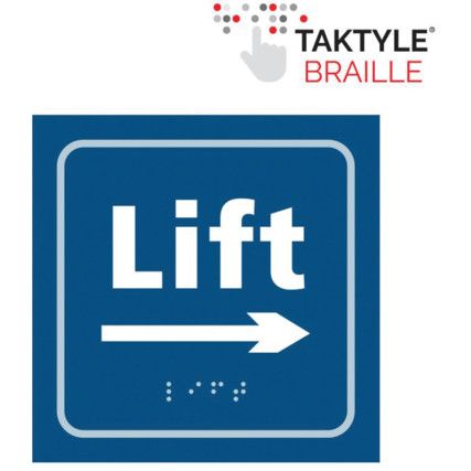 LIFT ARROW RIGHT - TAKTYLE (150X150MM)