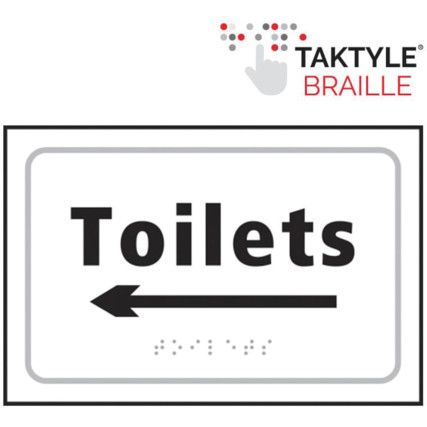 TOILETS ARROW LEFT - TAKTYLE(225X 150MM)