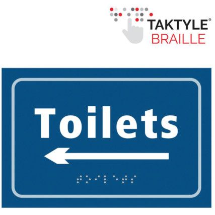 TOILETS ARROW LEFT - TAKTYLE(225X 150MM)