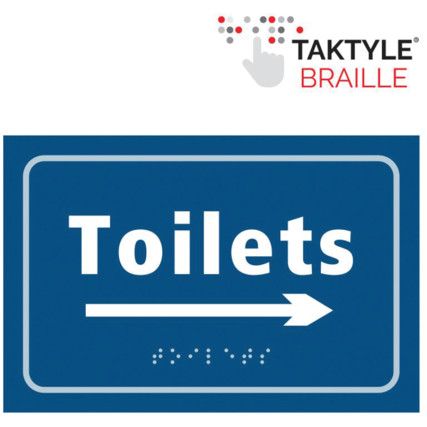 TOILETS ARROW RIGHT - TAKTYLE(225X 150MM)