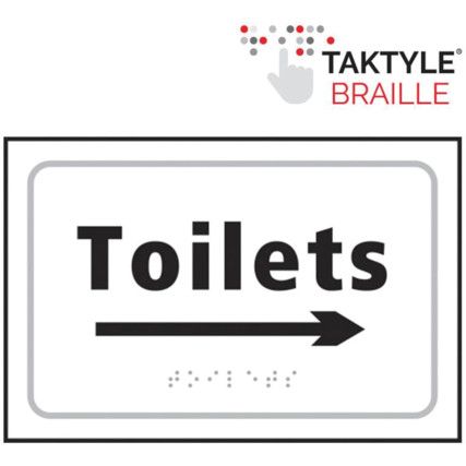 TOILETS ARROW RIGHT - TAKTYLE(225X 150MM)