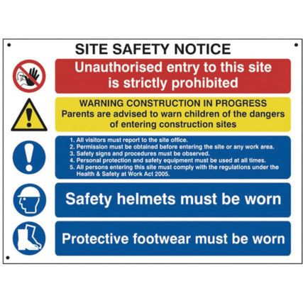 COMPOSITE SITE SAFETY SIGN (IRISHVERSION)