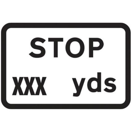 586 X 391MM DIBOND 'STOP__YDS'ROAD SIGN (WITH CHANNEL)