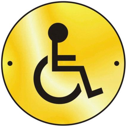 DISABLED GRAPHIC DOOR DISC -PB(75MM DIA.)