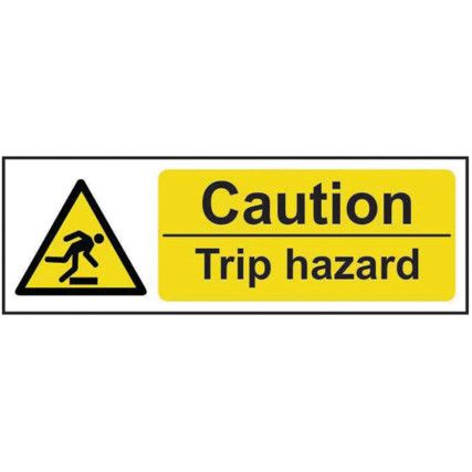 CAUTION TRIP HAZARD - RPVC (600X200MM)