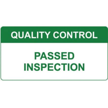 QUALITY CONTROL PASSED INSPECTION - LABELS (50 X 25MM ROLL OF 250)