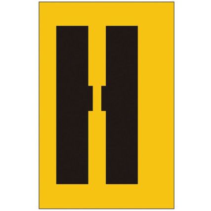 75MM STENCIL - CHARACTER 'H'