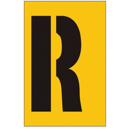 75MM STENCIL - CHARACTER 'R'