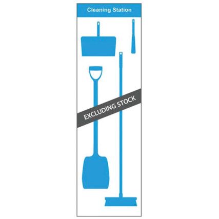 SHADOWBOARD - CLEANING STATION STYLE A (BLUE) W HOOKS - NO STOCK