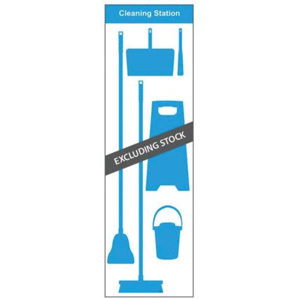 SHADOWBOARD - CLEANING STATION STYLE B (BLUE) W HOOKS - NO STOCK