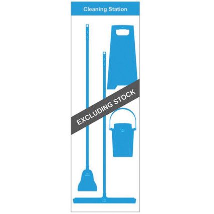 SHADOWBOARD - CLEANING STATION STYLE C (BLUE) W HOOKS - NO STOCK