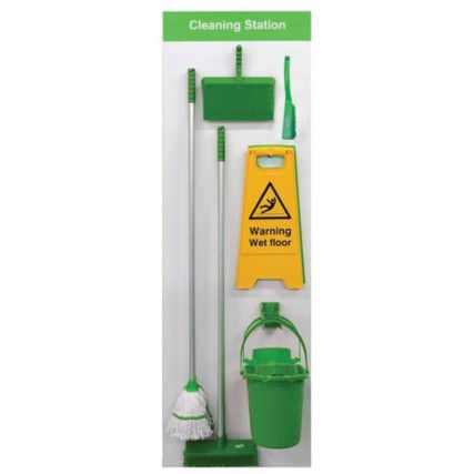 SHADOWBOARD - CLEANING STATIONSTYLE B (GREEN)