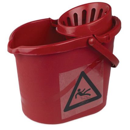 SHADOWBOARD - 12 LITRE MOP BUCKETWITH RINGER (RED)