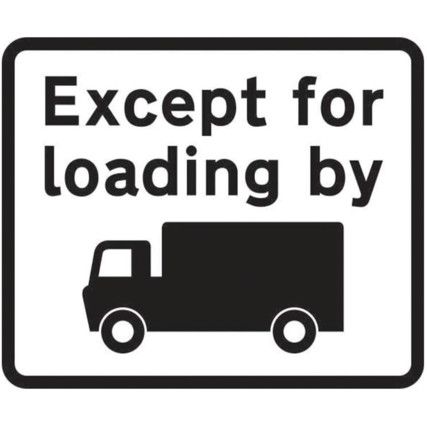 DIB. 'EXCEPT LOAD GOODS VEH. SYMBOL' ROADSIGN453X375MM(W CHANNEL) 