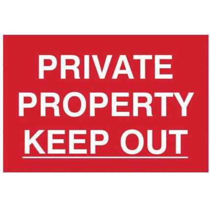 PRIVATE PROPERTY KEEP OUT -PVC(300 X 200MM)