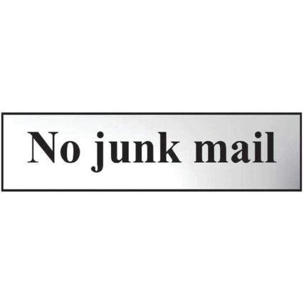 NO JUNK MAIL - CHR (200 X 50MM)