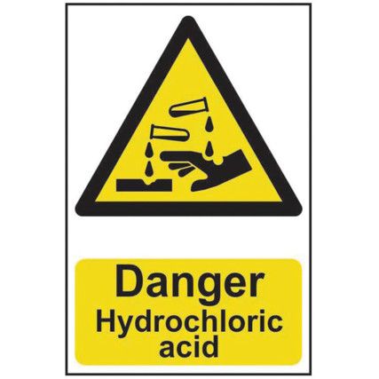 DANGER HYDROCHLORIC ACID -PVC(200 X 300MM)