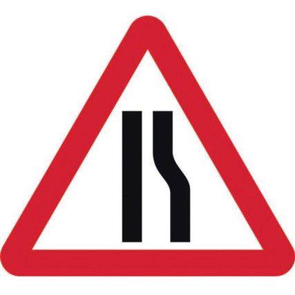 ROAD NARROWS OFFSIDE - QSIGN(750MM)