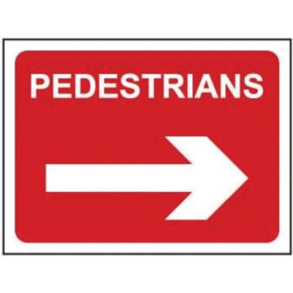 PEDESTRIANS RIGHT - Q SIGN (600X450MM)