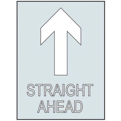 STRAIGHT AHEAD (WITH ARROW UP)STENCIL - 300 X 400MM