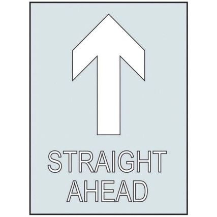 STRAIGHT AHEAD (WITH ARROW UP)STENCIL - 400 X 600MM